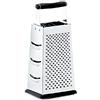 Lagostina - Cucinieri, Grattugia a 4 Lame con Bordo Antiscivolo, Acciaio Inox, 25x12 cm