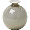 VENINI VASO MONOFIORE BALLOTON, FORO PICCOLO SNOW, M 100.18 - h 20 x d 18 cm, 0,9 kg