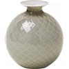 VENINI VASO MONOFIORE BALLOTON, FORO PICCOLO SNOW, L 100.29 - h 24.5 x d 21 cm, 1.3 kg