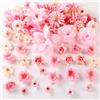 SSyang 20 Pezzi Fiori Finti per Decorazioni, Teste di Rosa Artificiale di Seta, Colorato Fiori Artificiali per Decorazioni Fai da Te Feste Matrimoni Giardinaggio Decorazione D'interni (Rosa)