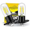 Ruiandsion Lampadina a Microonde Z187 Base 240V 2A 25W LED per Forno, Lampada a Pera, Bianco (Confezione da 2)