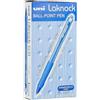 Uni-Ball Uniball Laknock - Penna a sfera a scatto ricaricabile, a punta larga, set da 12 pezzi, colore inchiostro: blu
