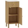 HOMCOM Mobiletto per bagno, con piano effetto marmo e cassetto 36 x 30 x 80 cm, Rovere | Aosom Italy