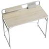 HOMCOM Scrivania Moderna con Ripiano e Struttura in Metallo, Facile da Assemblare, 98x48x88,5 cm, Rovere | Aosom Italy