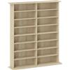 HOMCOM Mobile Libreria Porta CD a 16 Ripiani, Design Moderno, in Legno, 106.5x24x126.3 cm, Naturale | Aosom Italy