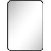 HOMCOM Specchio Bagno con Cornice in Metallo e Gancio, 50x2.5x70 cm, Nero | Aosom Italy