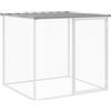 vidaXL Gabbia per polli con tetto Grigio chiaro 103x98x90 cm Acciaio zincato
