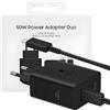 Samsung Caricabatterie Samsung USB-C Duo con cavo (nero)
