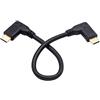 AAOTOKK Cavo Prolunga 90 Gradi USB 3.1 Tipo C Maschio Gen 2 (10 Gbps) Connettore,Supporto per Ricarica,Dati,Audio,Cavo Video per Hub Usb-C,Samsung Galaxy S8,Dispositivi Di Tipo C,Laptop(20 Cm,M/M)