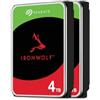 Seagate IronWolf ST4000VN006 - Disco rigido interno da 4 TB, NAS HDD, 3,5 pollici, 5400 giri/min, CMR, 256 MB di cache, SATA 6 GB/s, argento, con 3 anni di servizio Rescue FFP, numero modello: