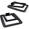 Sanyun SW601 Supporti per Altoparlanti da Scrivania Inclinati a 15° per Altoparlanti da PC Computer Scaffale Monitor Compatti da 2''-3'', Base Acciaio con Schiuma Fonoassorbente (Coppia, Nero)