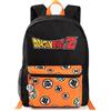 Dragon Ball Z Ragazzi | Zaino nero e arancione con cinghie regolabili | Goku Character Zaino per la scuola sportiva pratico e organizzato per bambini | Regalo di merchandising per serie TV anime