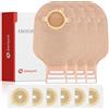 DERAYMI 30 pz sacchetti di colostomia sacchetti di drenaggio a due pezzi sacchetto di ostomia per ileostomia e cura della stoma, (20 x sacchetti + 10 x barriere 60 mm max)