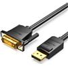 Vention Cavo DVI Vention HAFBH Displayport 1m Nero [6922794745292]