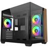 Cooler master Case Cooler Master Elite 481 Wood Mini Tower Micro-Atx Itx 2xARGB Vetro temperato Legno naturale Nero [E481-KHNN-S00]