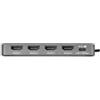 Startech.com Docking station Startech.com 100W 4K 60Hz per computer Usb-C Grigio nero [QUAD-USB-HDMI-ADAPT]