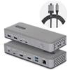 Startech.com Docking station Startech.com 1GbE Doppio computer Usb-C 3.2 Gen2 150W 4K 60Hz Grigio [196UE-USBC-DOCK]