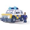 Simba - Sam le Pompier - 4 x 4 Police - Veicolo 19 cm + Figura articolata - Funzioni sonore - 109252578038, Bianco