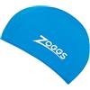 Zoggs - Deluxe Stretch cap, Cuffia da Nuoto per Adulti, Unisex, Blu. Taglia Unica