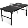 JOOLA tavolo da ping pong Midsize FA, Unisex-Adult, tavolo da ping-pong pieghevole, filetto da ping-pong incluso, Grigio-Arancione, 152x71,5x76, 12kg