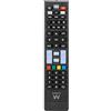 Ewent Telecomando Universale Smart TV per LG Samsung Sony Hisense TCL, Pronto all'Uso senza Programmazione, Tasti Streaming Net TV e Smart Video, Batterie Incluse, Sostitutivo Completo