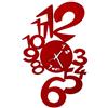 Arti & Mestieri Lupin - Orologio da Parete di Design 100% Made in Italy - in Ferro, 30 x 48 cm - Rosso