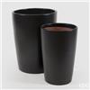 Enzo De Gasperi EDG Enzo De Gasperi Set 2 Vasi Glaze in Ceramica Nero
