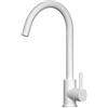 Kibath 450361 Rubinetto monocomando NIE beccuccio alto laccato in colore bianco opaco. Altezza totale dalla base 36,5 cm. Ideale per lavelli da cucina o lavandini alti tipo ciotola. Ricambi garantiti