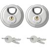 ProPlus Set di due lucchetti rotondi ProPlus 341319S, con disco, 70 mm