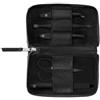 Zwilling Set manicure e pedicure da 5 pezzi con forbicine per unghie in pelle nera Set per manicure 1 pz.