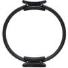 Qianderer Anello da pilates Magic Circle con doppio manico per yoga | Anello fitness per esercizi interni coscia per donne e uomini | Resistenza Yoga Circle (nero, taglia unica)