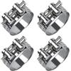 ilauke 4 fascette in acciaio inox, 52-55 mm, fascette stringitubo in acciaio inox, larghezza 22 mm, set di fascette stringitubo adatto per piscina, lavatrice, tubo benzina, stagno e giardino