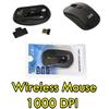 MOUSE WIRELESS 3 TASTI NERO RICEVITORE USB 1000 DPI NUOVO
