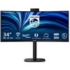 PHILIPS MONITOR CURVO 34 LED VA WQHD 21:9 4MS 300 CDM, REG ALTEZZA, WEBCAM, DP/HDMI, MULTIMEDIALE