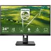 PHILIPS MONITOR 23,8 LED IPS 16:9 FHD, 250 CDM 4MS, VGA/DVI/DP/HDMI, GREEN LINE, PIVOT, MULTIMEDIAL