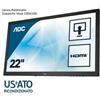 Monitor Aoc Multimediale 22" Full HD VGAHDMIDVI Audio Integrato SENZA PIEDISTALLO