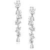 EVER FAITH Matrimonio Strass Cristalli Chandelier Orecchini pendenti per Donne Spose, Art Deco Marquise Goccia Sposa Pendente lungo per Prom Trasparente Argento-fondo