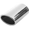 AutoHobby - Terminale di scarico, universale, per sport, tuning, in acciaio inox, rotondo, fino a 65 mm, cromato