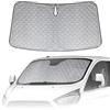 kswiown Copertura del Parabrezza Dell'auto Compatibile con Ford Transit Custom 2012-2025, Parasole per Parabrezza per Auto Interno Pieghevole, Protezione Antipolvere Riflettente UV
