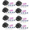 QUARKZMAN 8 Set 4 Pin No.1J0973724 Bobina Pz Connettore Spina Per VW | Per Audi, Per Seat, Per Skoda. Materiale: Plastica/Rame. Misura: 3.7x2x3.2cm. OE: 1J0973724. Per Sistema Elettrico.