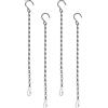 Teaaha 4 catene per fioriere, 33 cm, catena in metallo da appendere, con gancio, per fioriere, cesto, mangiatoia per uccelli, lanterne, ornamenti, scacciapensieri fai da te (nero), 569843_1_uzwQVzSSS