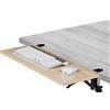 Relaxdays Supporto Tastiera Scrivania, Prolunga Pieghevole, 65 x 24 cm, Estensione Tavolo, Piano Mouse, Legno Naturale