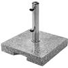 Doppler Base per ombrellone di Alta qualità con Tubo in Acciaio Inox - Granite 25 kg Quadrato - 38x38x7cm