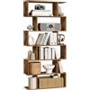 VASAGLE Scaffale a 6 Ripiani, Libreria, 24 x 70 x 191,6 cm, Divisorio per Stanza, Organizzatore a Cubi, Stile Moderno, per Soggiorno, Camera da Letto, Ufficio, Marrone Vintage LBC61BX