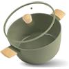Römertopf Pentola Antiaderente 24 cm con Coperchio in Vetro, Verde