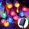 Realky Catena Luminosa Solare da Esterno 100 LED 18m, Luci Solari da Giardino con 8 Modalità e Funzione Memoria, IP65 Impermeabile, Luci Decorative per Terrazzo, Balcone, Gazebo, Festa (Multicolore)