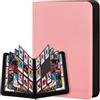 WITHYU Album da Collezione per Carte - 30 Pagine Capienza 540 Carte, Portacarte Impermeabile e Antiumido con Tasche a Inserimento Laterale per TCG/Gioco/Sportive, Design senza Anelli (Rosa)