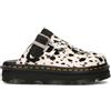 DR. MARTENS Sabot donna bianca/nera in cavallino