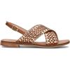 GEOX Sandalo donna cammello in pelle