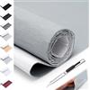 LOMUG Feltro autoadesivo grigio argento, 40 x 220 cm, feltro adesivo, spessore 2 mm, al metro, feltro in feltro, rivestimento interno per mobili fai da te
